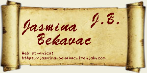 Jasmina Bekavac vizit kartica
